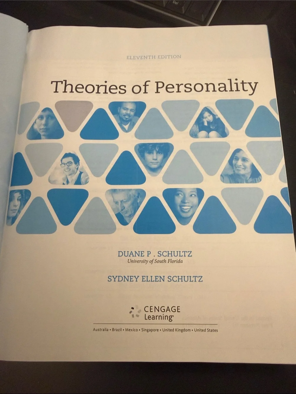 Theories of Personality Hardcover Textbook - White /Blue 11th ed. Like New